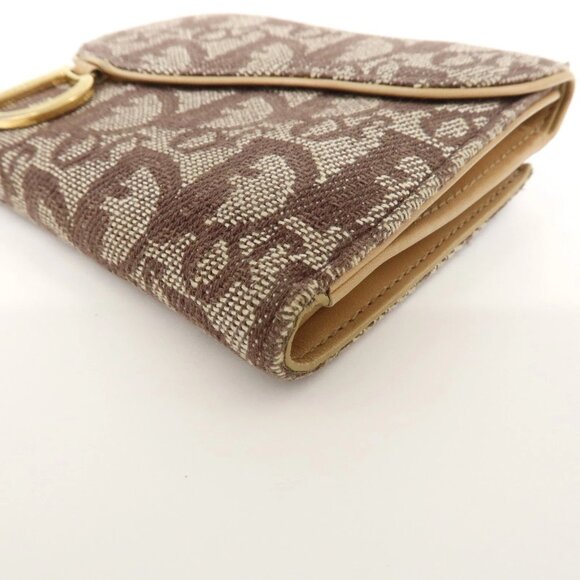 ❤️Christian Dior Trotter Canvas Leather Bi-fold Compact Wallet❤️ - Picture 5 of 16